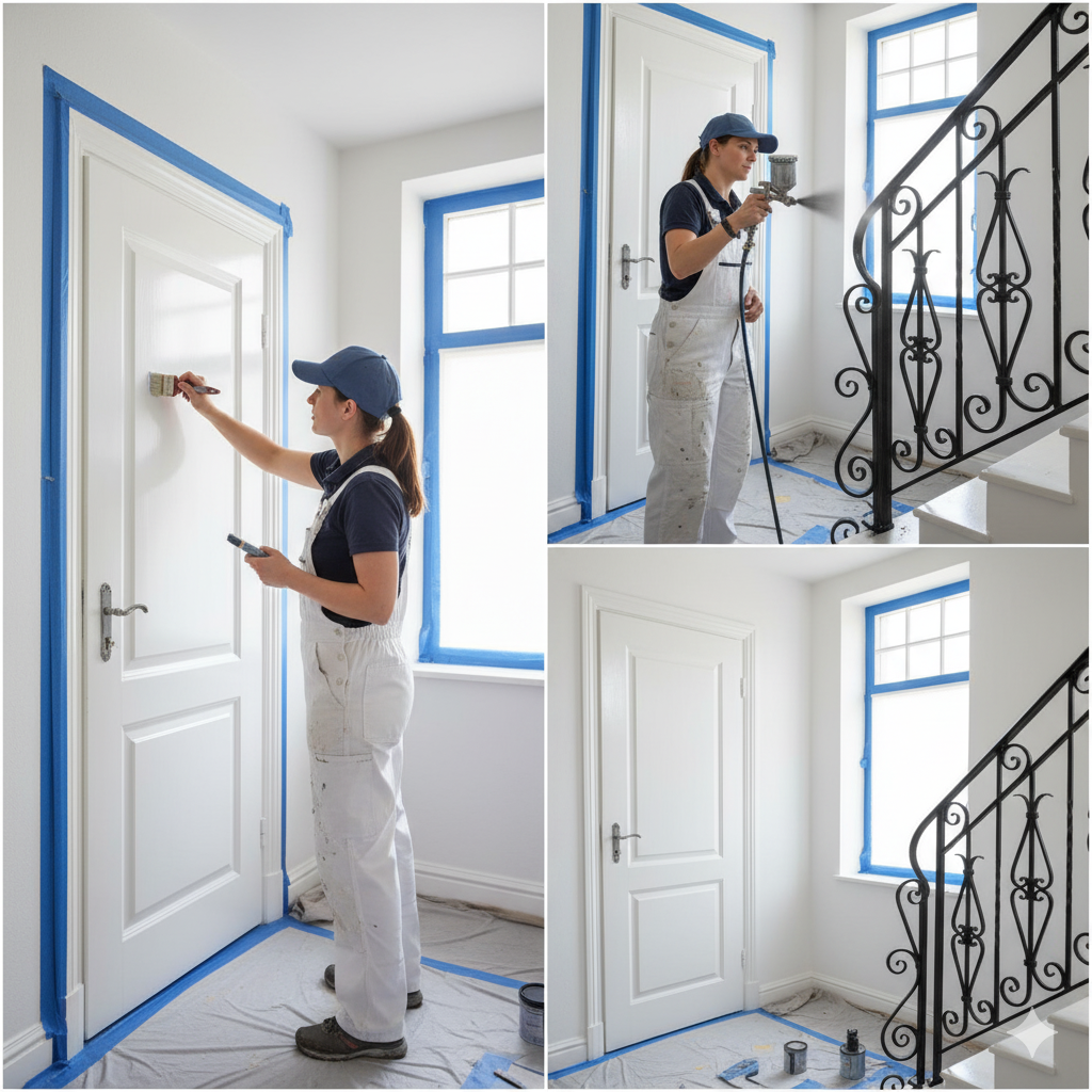 Malermeisterin bei Lackierarbeiten